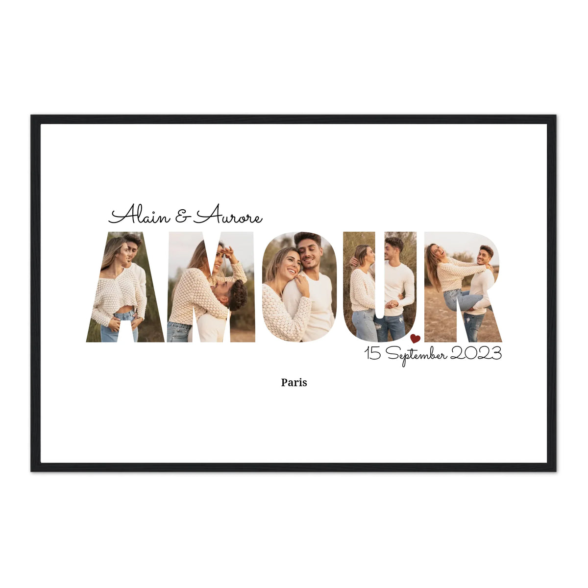 Amour Lettres - Affiche personnalisée